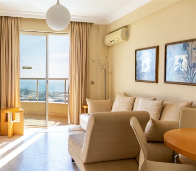 Goldcity'de Rezidans 1+1 - Alanya, Deniz Manzaralı
